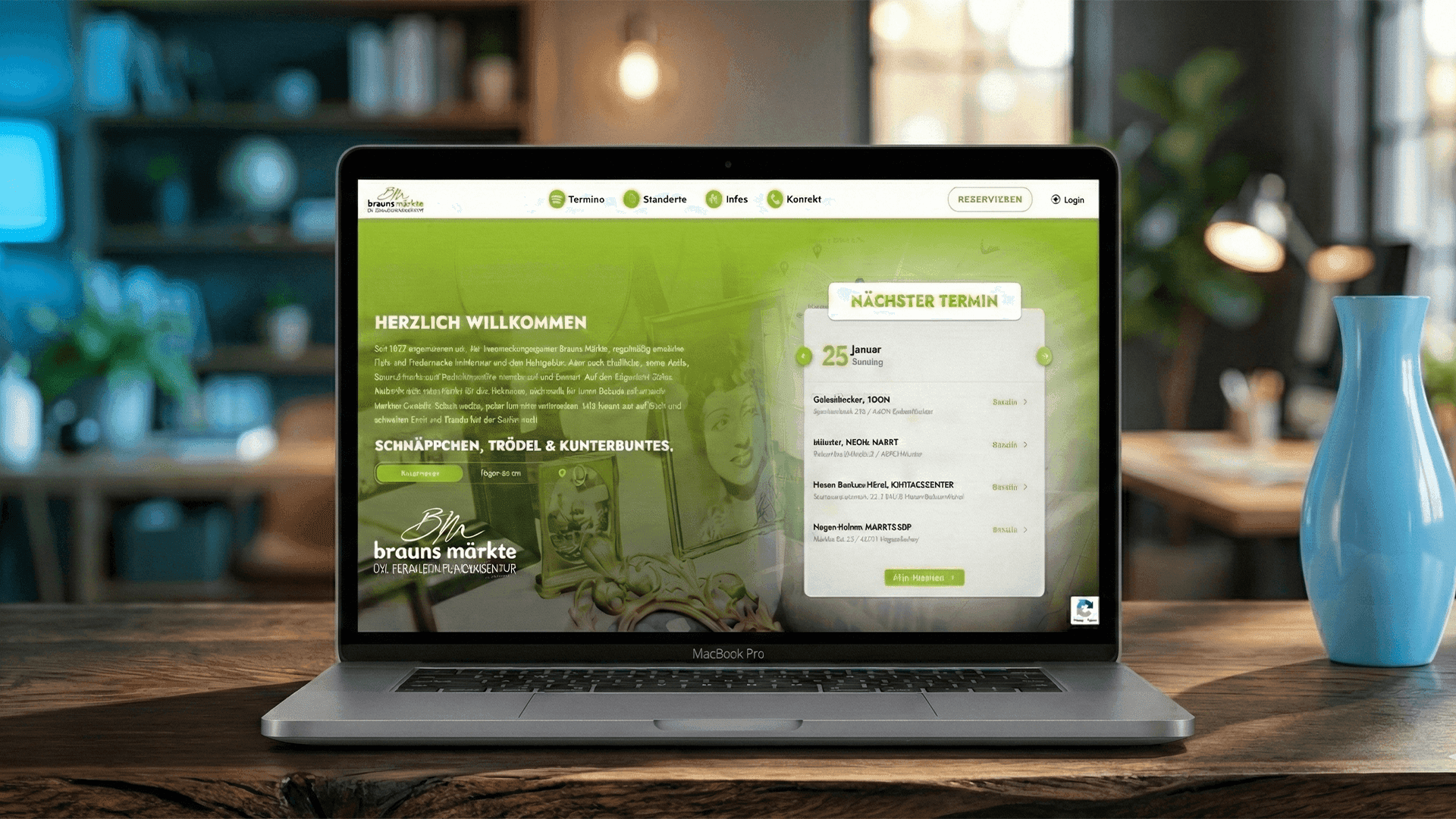 Brauns Märkte Buchungsplattform Dashboard